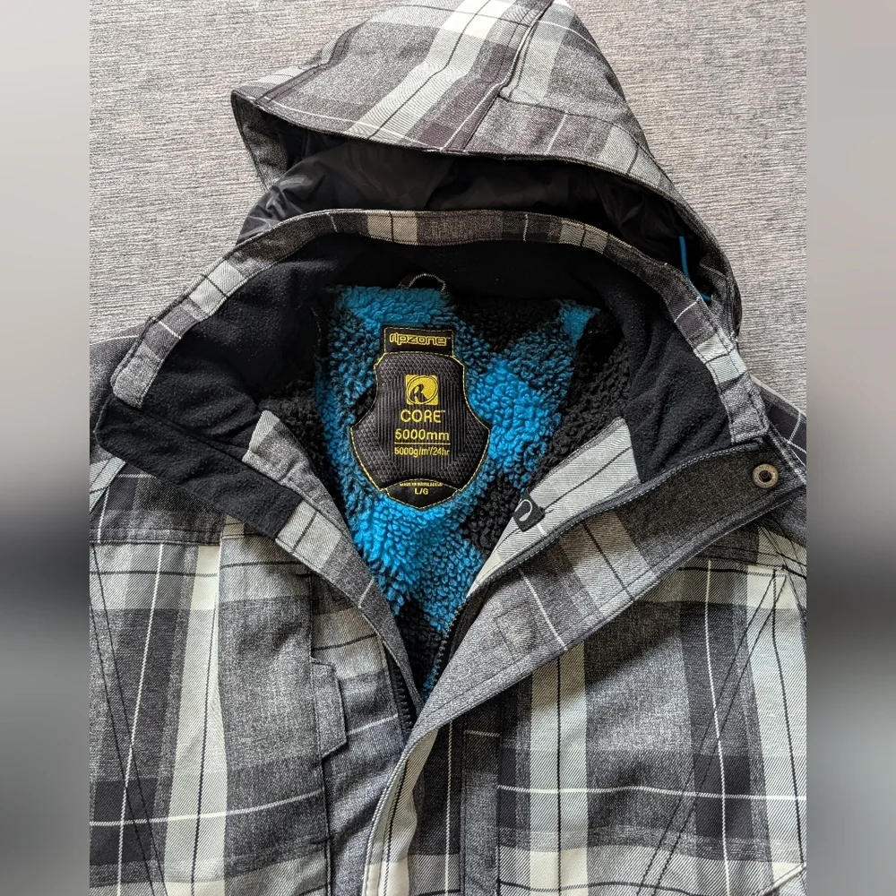 Ripzone Women's Winter Jacket Teens Ski Snowboard Snow Plaid Size L - Picture 5 of 16